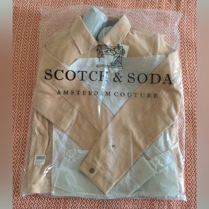 Scotch & Soda Genuine Leather Jacket L NWT Soft Tan Sheep Leather